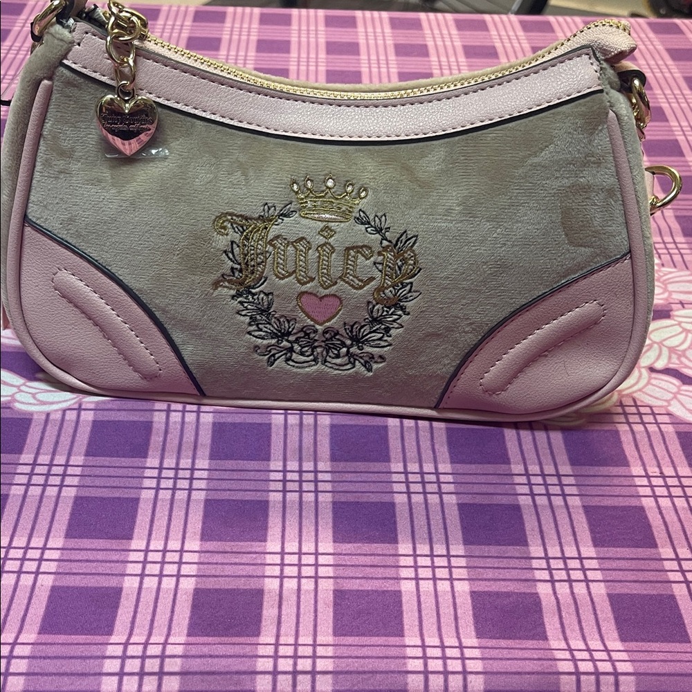 Juicy Couture Blush and Taupe Shoulder Bag
